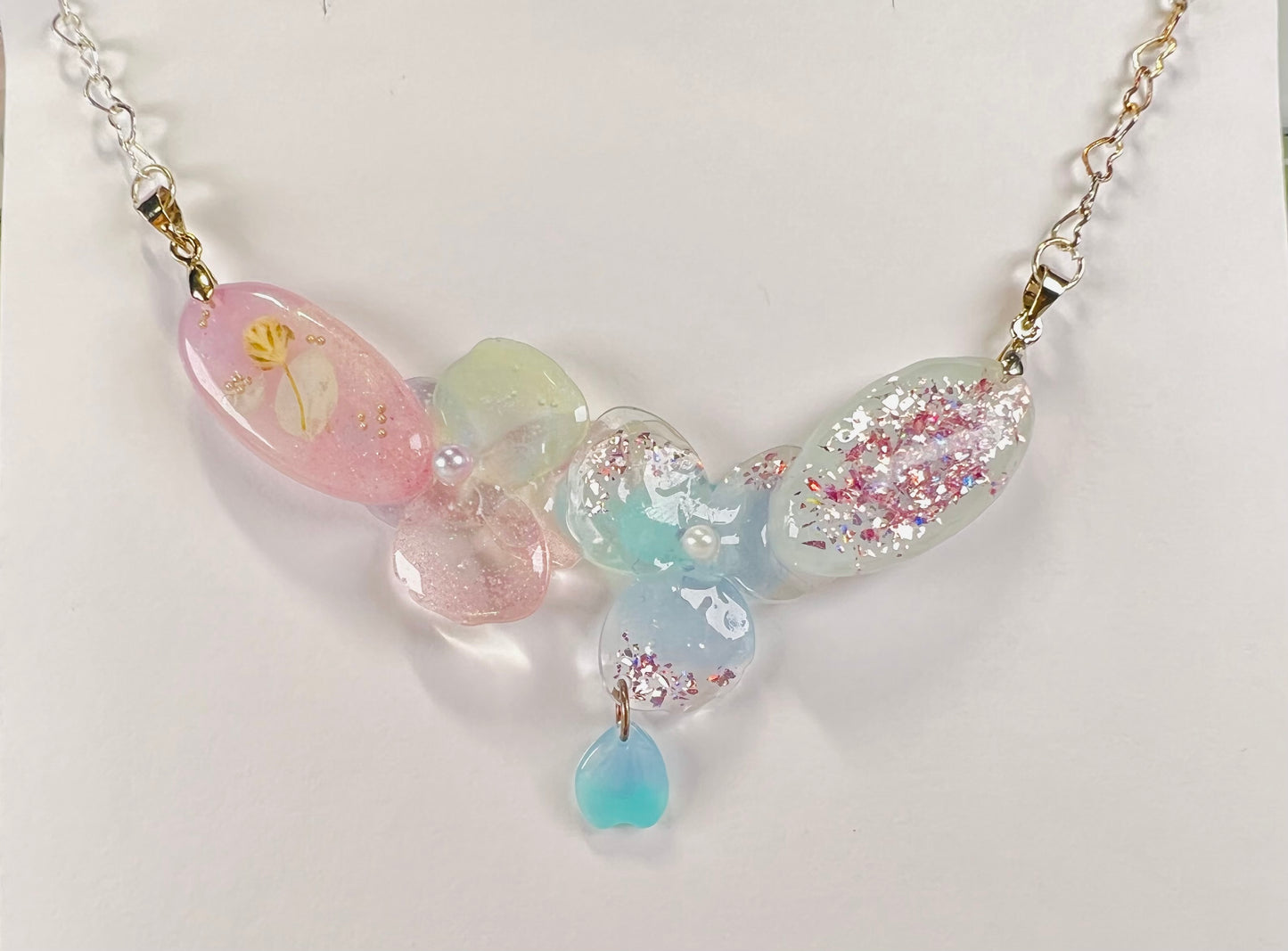 Flowers necklaces 粉色系花花造型項鍊