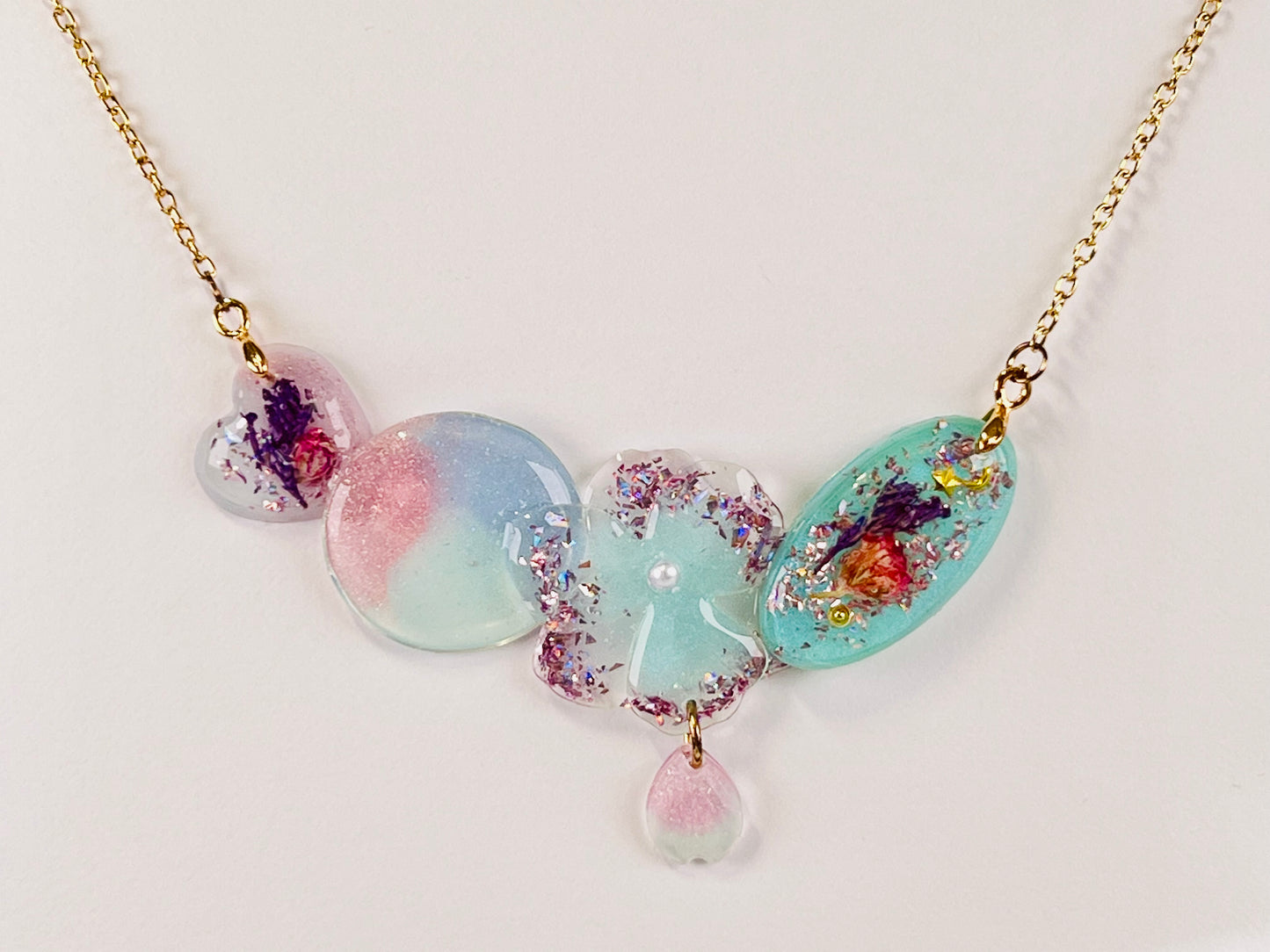 Flowers necklaces 粉色系花花造型項鍊