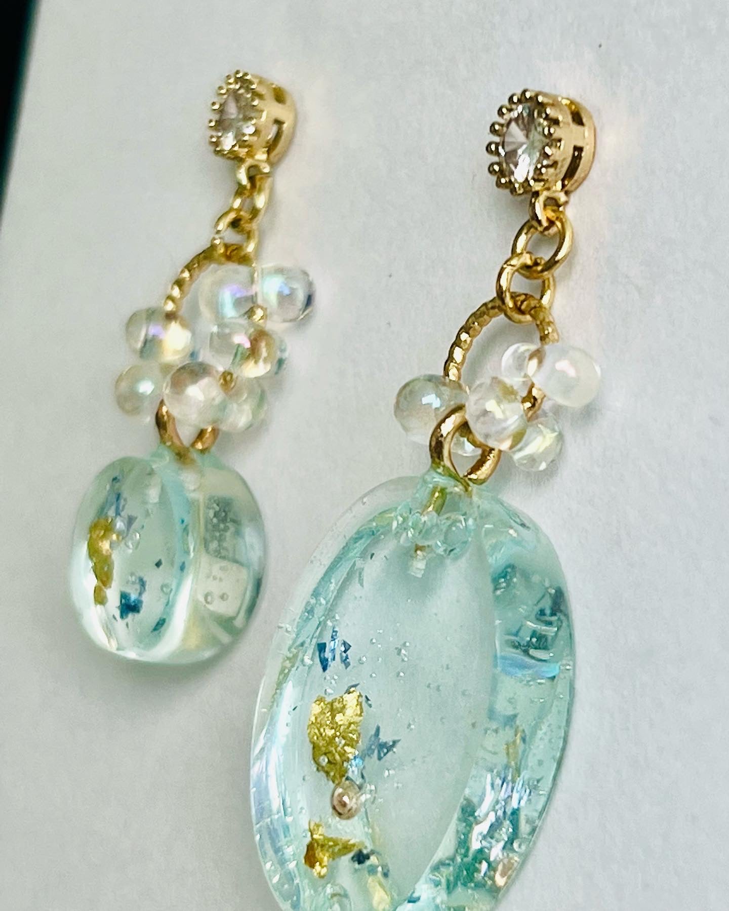 Lake water translucent earrings 湖水色系透亮耳環 [New]