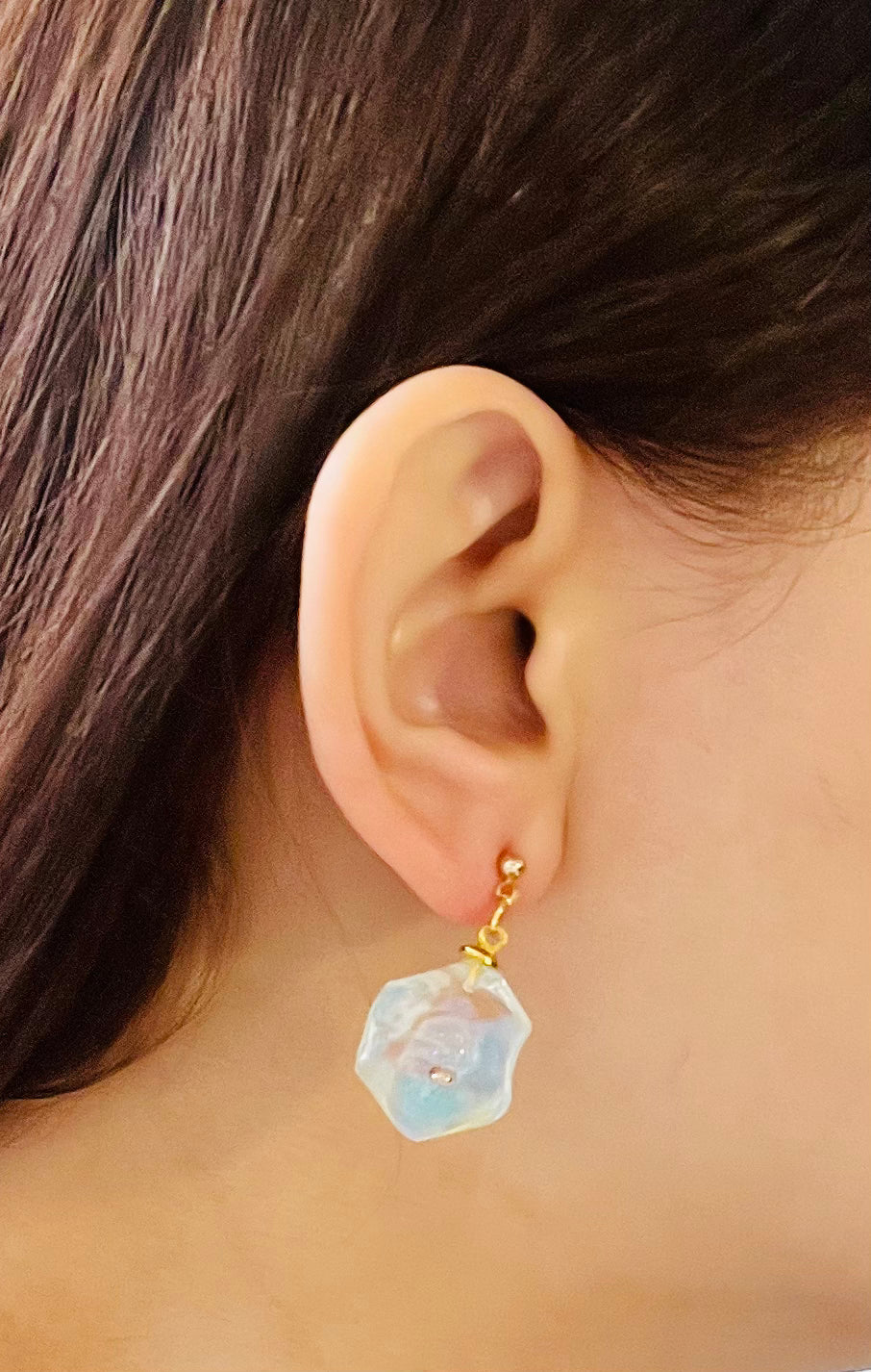 Crystal stone earrings 晶石造型耳環