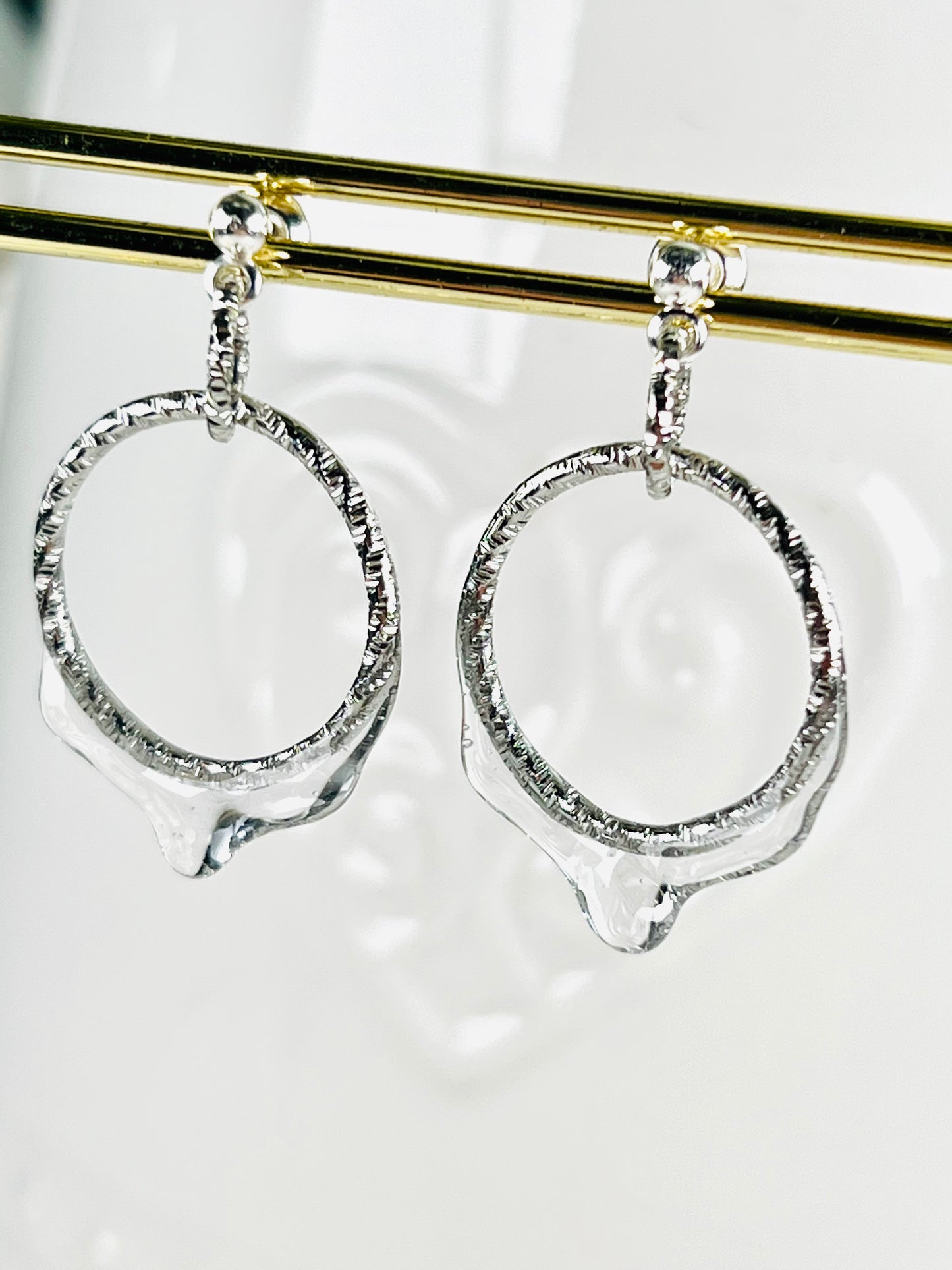 Be water- circle earrings B