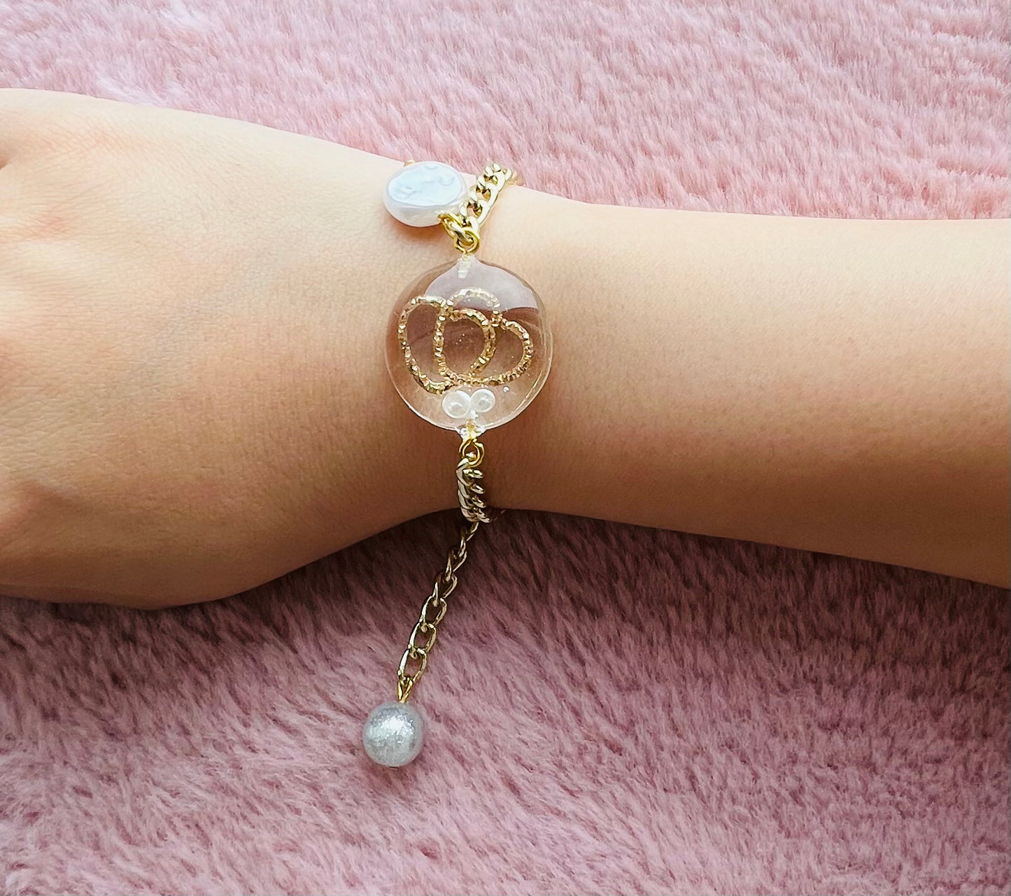 Golden heart bracelets