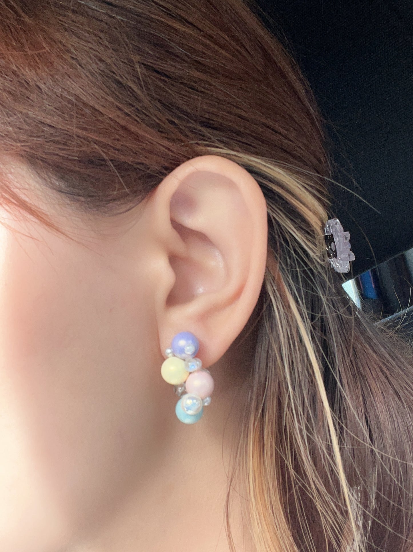 Macaron colourful bubbles earrings