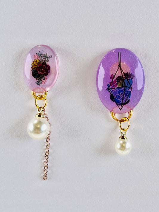 Purple season earrings 紫色季節耳環